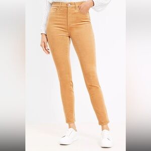 LOFT skinny corduroy pants (camel, 26/2)